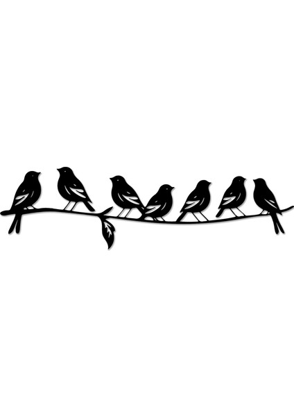 Dal Üzerindeki Kuşlar Ahşap Duvar Dekoru - Modern Duvar Süsü