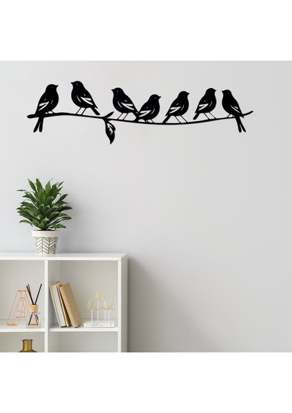 Dal Üzerindeki Kuşlar Ahşap Duvar Dekoru - Modern Duvar Süsü fiyatları