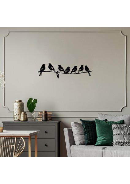 Dal Üzerindeki Kuşlar Ahşap Duvar Dekoru - Modern Duvar Süsü modelleri