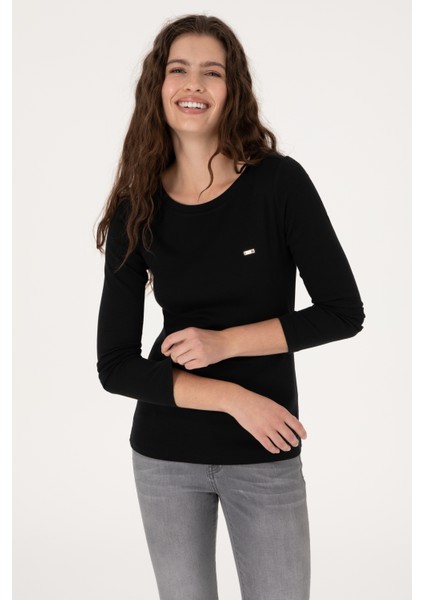 Kadın Siyah Sweatshirt 50315419-VR046