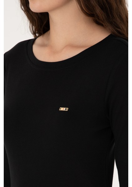 Kadın Siyah Sweatshirt 50315419-VR046