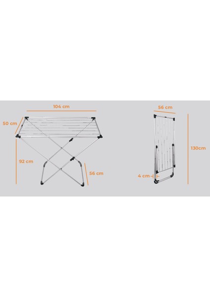 AHDRY1453 Basic Alüminyum Çamaşır Kurutmalık