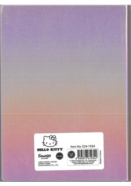 Vıctorıa's Journals 524-1934 Hello Kıtty Smyth Flexy Esnek Vegan Deri Kapaklı 13X18 80 Gr. 80 Yaprak Çizgili Defter fiyatları