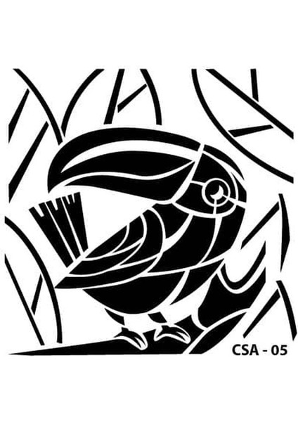 Miart Csa-05 Stencil Şablon 15X15 - Papagan