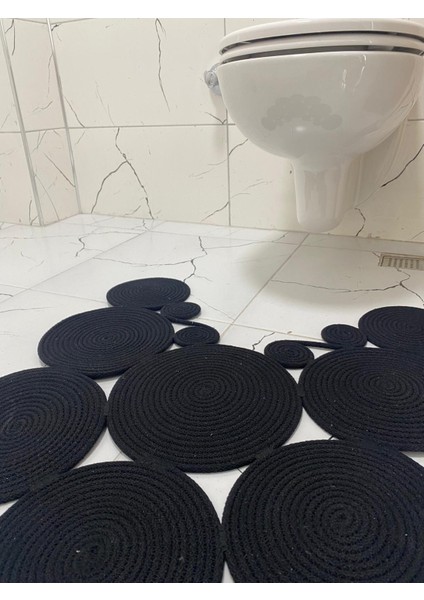 Jüt Klozet Önü Paspas Siyah