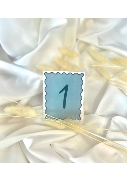 10 Adet Mavi Çerçeveli Masa Numara Kartları Düğün Nişan Nikah Kına fiyatları
