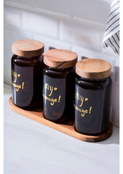 Pierre Akasya Kapaklı Kavanoz Seti - 19 cm