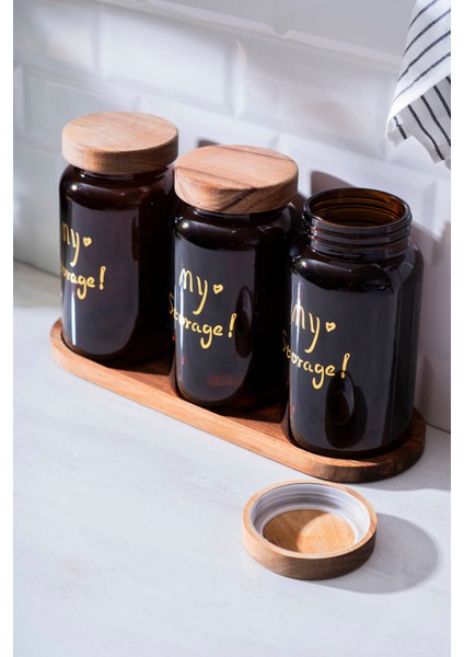 Pierre Akasya Kapaklı Kavanoz Seti - 19 cm modelleri