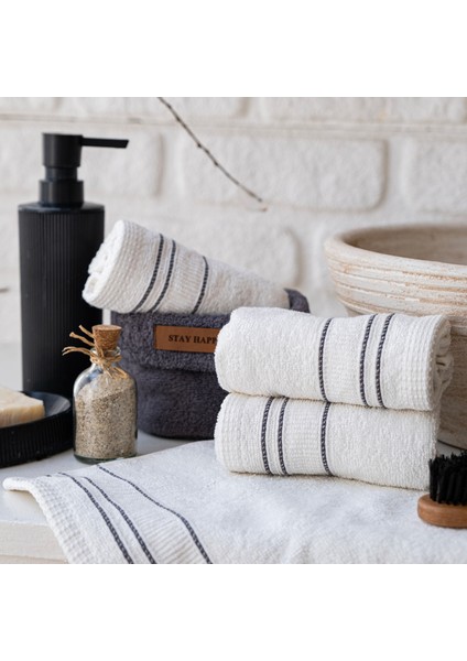 Home Daily 4 Lü Havlu Seti 30X50 Cm-Antrasit modelleri