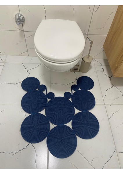 Jüt Klozet Önü Paspas Lacivert