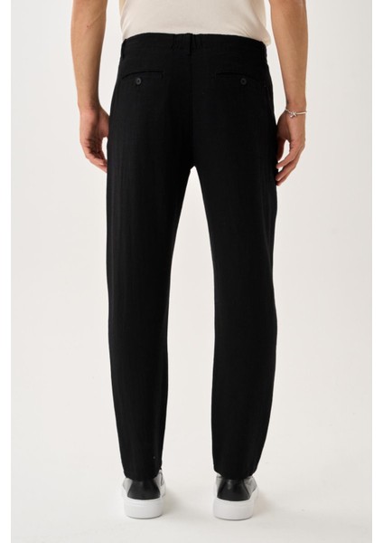 Pileli Bağcıklı Casual Keten Pantolon indirimleri