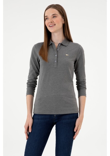 Kadın Antrasit Melanj Sweatshirt 50313593-VR081