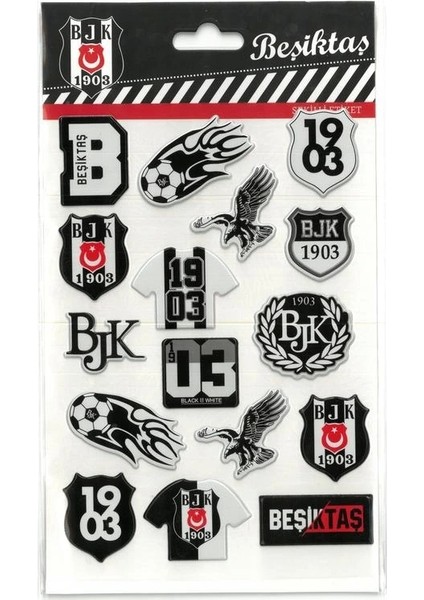Tmn 586217 Beşiktaş Şekilli Stıcker Etiket 1 Yp Tekli