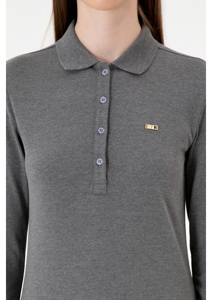 Kadın Antrasit Melanj Sweatshirt 50313593-VR081