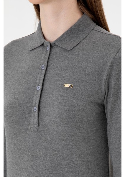 Kadın Antrasit Melanj Sweatshirt 50313593-VR081