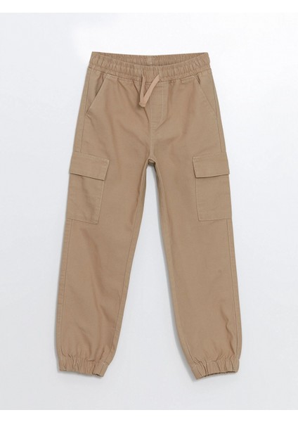 Lcw Kids Bej Beli Lastikli Erkek Çocuk Jogger Pantolon