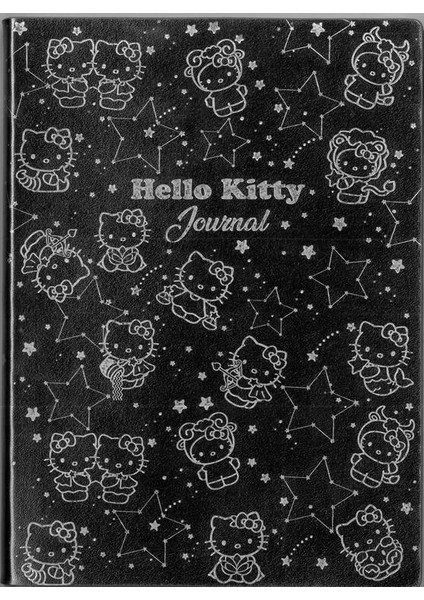 Vıctorıa's Journals 524-1933 Hello Kıtty Smyth Flexy Esnek Vegan Deri Kapaklı 13X18 80 Gr. 80 Yaprak Çizgili Defter