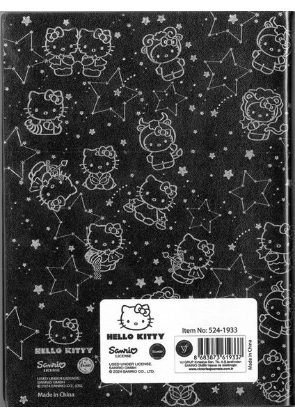 Vıctorıa's Journals 524-1933 Hello Kıtty Smyth Flexy Esnek Vegan Deri Kapaklı 13X18 80 Gr. 80 Yaprak Çizgili Defter fiyatları