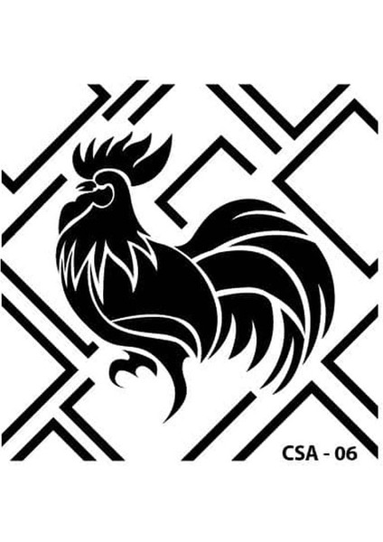 Miart Csa-06 Stencil Şablon 15X15 - Horoz