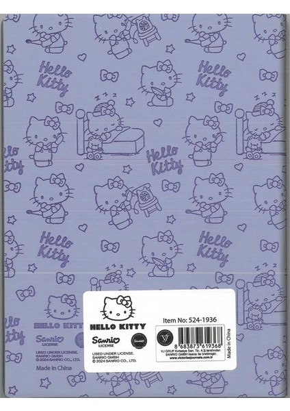 Vıctorıa's Journals 524-1936 Hello Kıtty Smyth Flexy Esnek Vegan Deri Kapaklı 13X18 80 Gr. 80 Yaprak Çizgili Defter fiyatları