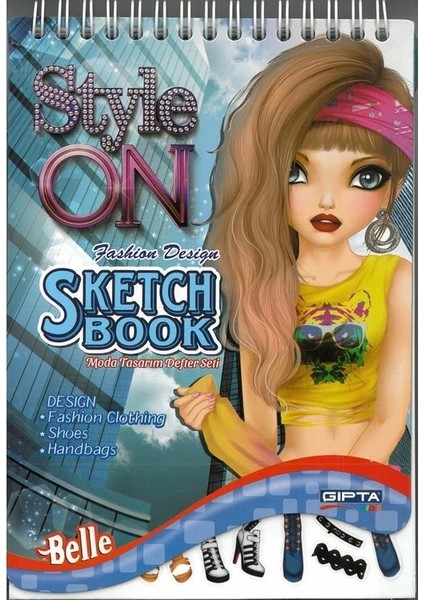 Style On K9006 Stıckerlı Moda Tasarım Defteri 14X20 Sketch Book