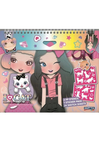 Style On K9018 Stıckerlı Moda Tasarım Defteri 21X25 Sketch Book