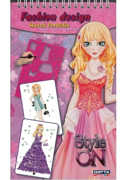 Style On K9007 Stıckerlı Moda Tasarım Defteri 14X24 Sketch Book
