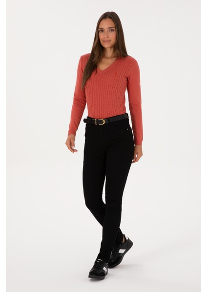Kadın Siyah Pantolon (Kanvas-Chino) 50309156-VR046