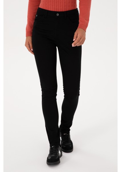 Kadın Siyah Pantolon (Kanvas-Chino) 50309156-VR046 fiyatları