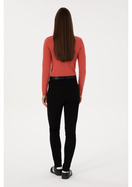Kadın Siyah Pantolon (Kanvas-Chino) 50309156-VR046 fırsatları