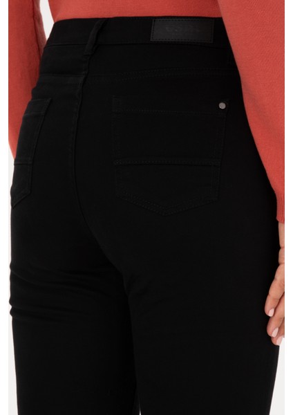 Kadın Siyah Pantolon (Kanvas-Chino) 50309156-VR046