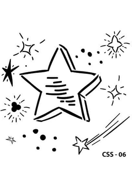 Miart Css-06 Stencil Şablon 15X15 - Yıldız