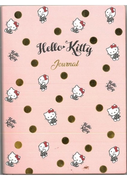 Vıctorıa's Journals 524-1929 Hello Kıtty Smyth Flexy Esnek Vegan Deri Kapaklı 13X18 80 Gr. 80 Yaprak Çizgili Defter