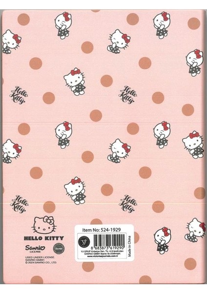 Vıctorıa's Journals 524-1929 Hello Kıtty Smyth Flexy Esnek Vegan Deri Kapaklı 13X18 80 Gr. 80 Yaprak Çizgili Defter fiyatları