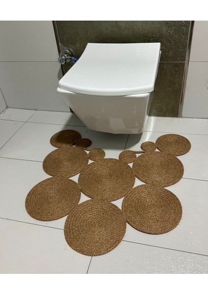 Jüt Klozet Önü Paspas Hasır Rengi