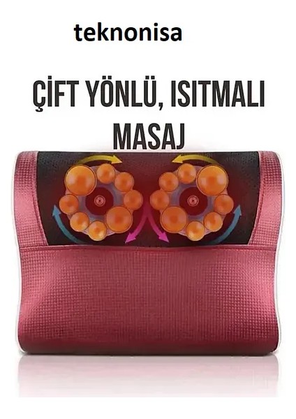 Isıtmalı Boyun Masaj Yastığı Bel Sırt Ovmalı Isıtmalı Yoğurmalı Elektrikli fırsatları