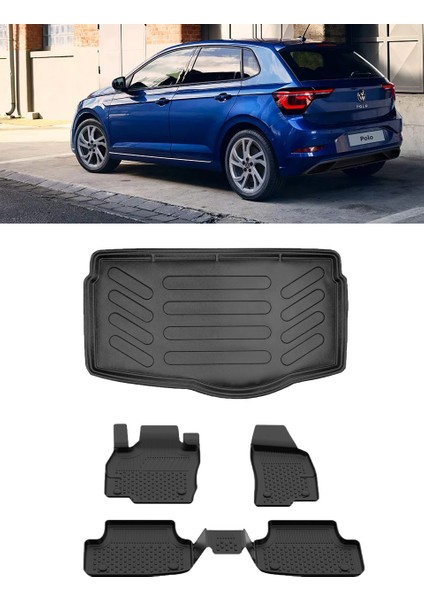 Volkswagen Polo 2023 Sonrası Lıfe/style 2023 Sonrası 4.5d Paspas 3D Rizline Alt Bagaj Havuzu