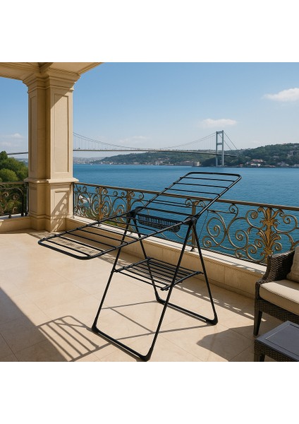 Metal Çamaşır Kurutmalık Metal Mandal Sepetli Çamaşır Kurutmalık Çamaşır Askılığı