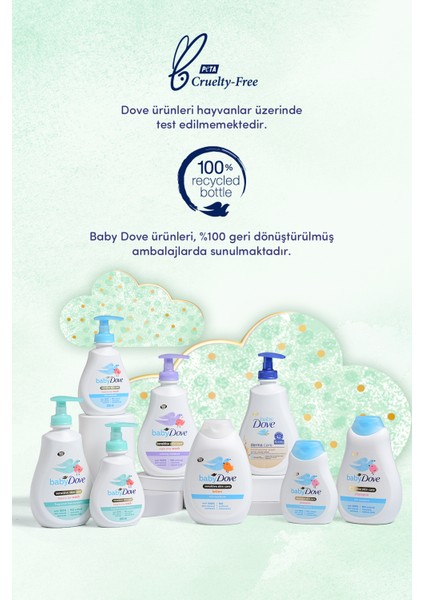 Baby Dove Bebekler için Kokusuz Saç ve Vücut Şampuanı 200 ml indirimleri
