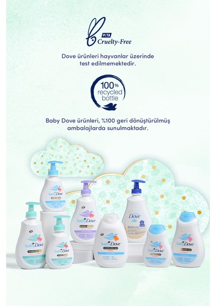 Baby Dove Bebekler için Kokusuz Saç ve Vücut Şampuanı 400 ml indirimleri