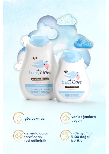 Baby Dove Hassas ve Kuru Cilde Sahip Bebekler İçin Saç Şampuanı 200 ml fiyatları