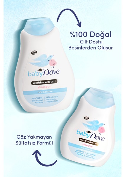 Baby Dove Hassas ve Kuru Cilde Sahip Bebekler İçin Saç Şampuanı 200 ml modelleri