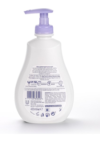 Baby Dove Bebekler İçin Papatyalı Nemlendirici Saç ve Vücut Şampuanı 400 ml