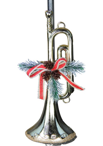 Yılbaşı Süsü Kozalaklı Trompet 25 cm