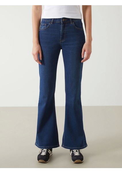 Lcw Jeans Indigo Mars Flare Kadın Jean Pantolon fiyatları