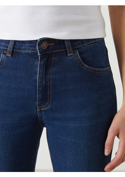 Lcw Jeans Indigo Mars Flare Kadın Jean Pantolon modelleri