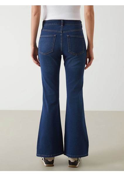 Lcw Jeans Indigo Mars Flare Kadın Jean Pantolon fırsatları