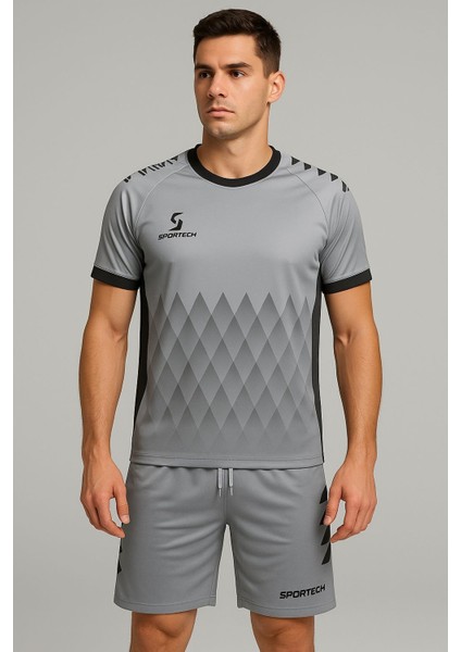 Gri-Siyah Forma Takımı (Isim ve Numara Yazılır) K0174 M