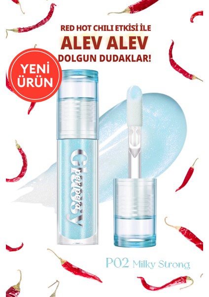 Mavi Simli Dudak Dolgunlaştırıcı Gloss Perıpera Ink Glasting Lip Gloss (P02 Milky Strong)
