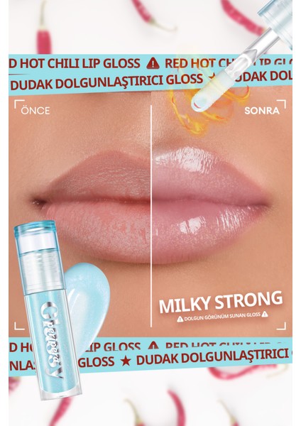 Mavi Simli Dudak Dolgunlaştırıcı Gloss Perıpera Ink Glasting Lip Gloss (P02 Milky Strong) fiyatları